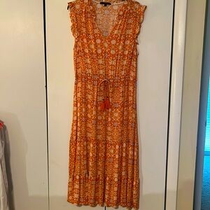 Midi Ruffle Neck sundress